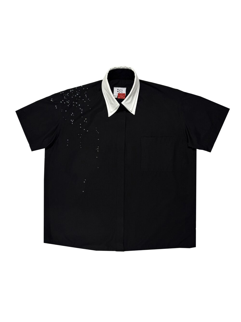 RAINDROP DOUBLE COLLARED BLACK