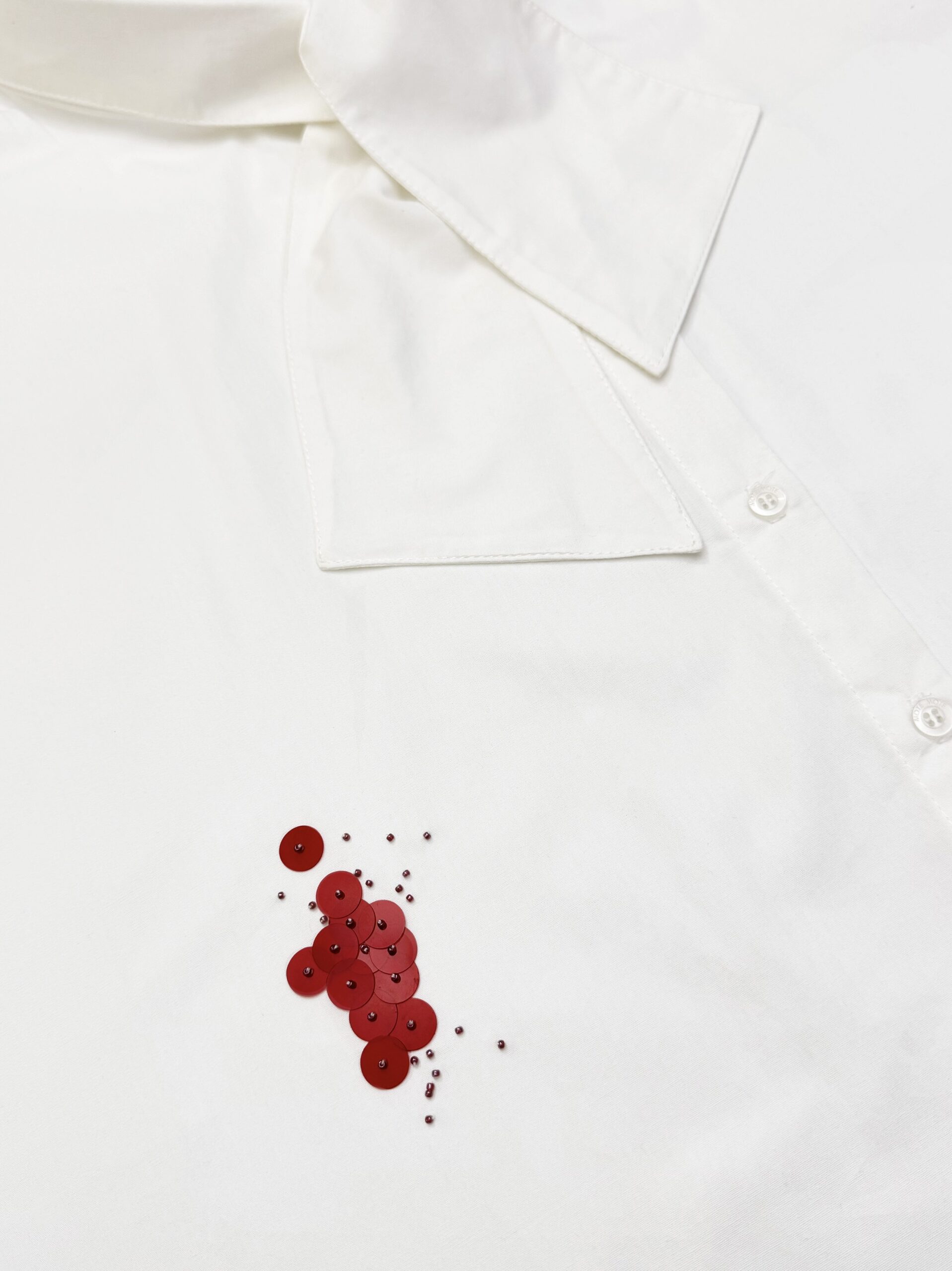 KETCHUP BOWTIE SHIRT WHITE - Image 6
