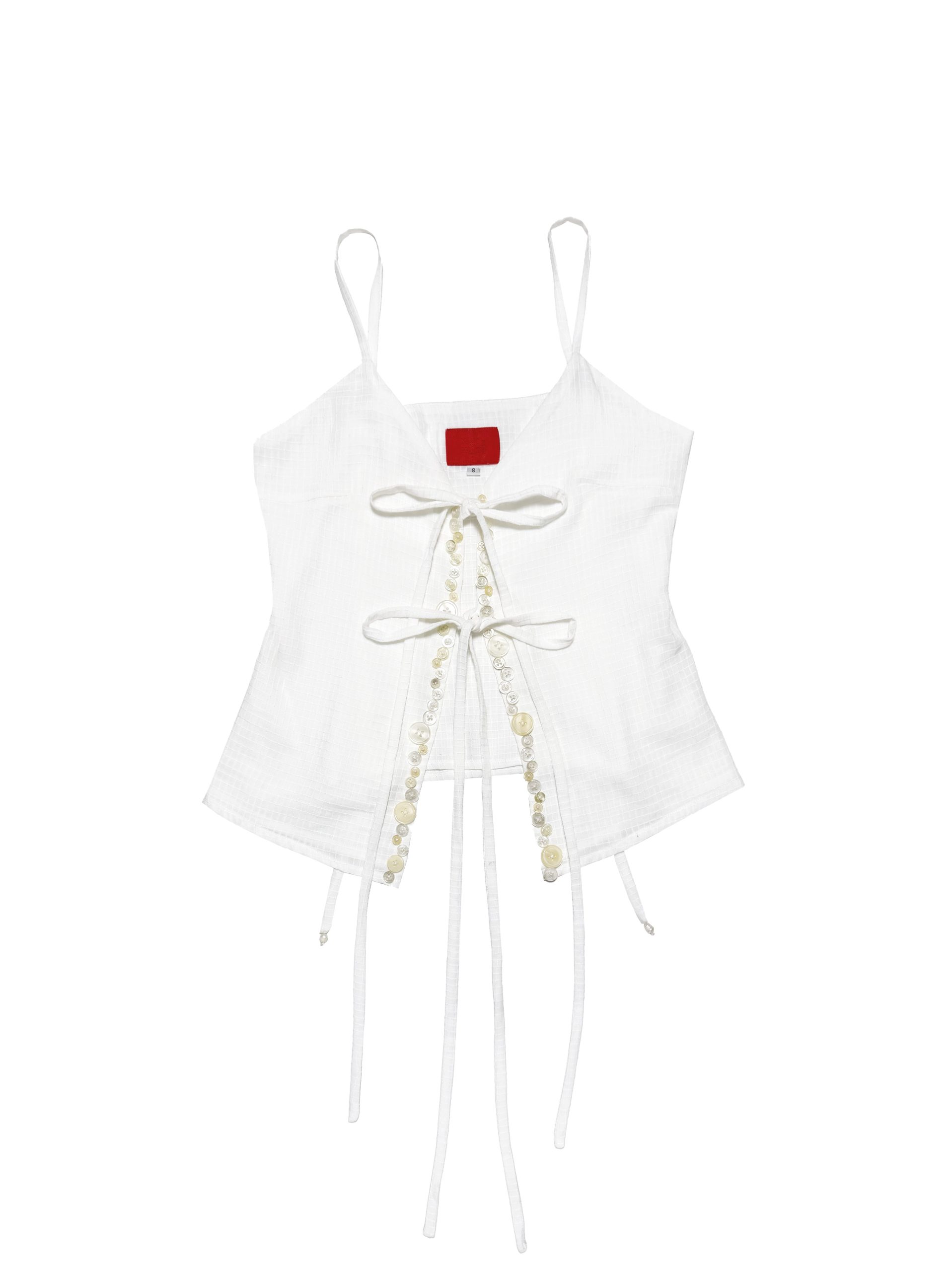BUTTON TANK WHITE