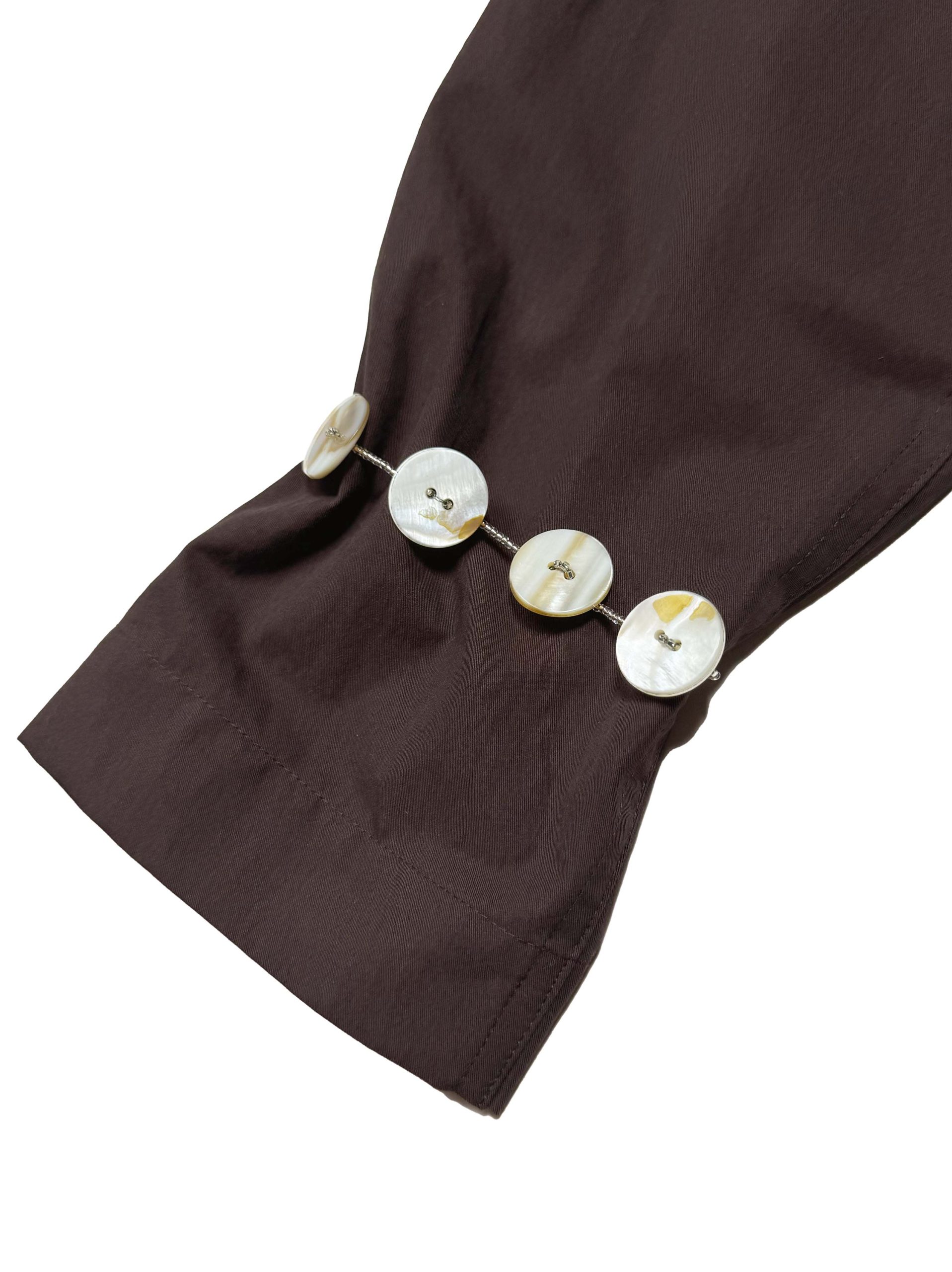 BUTTON COAT BROWN - Image 5