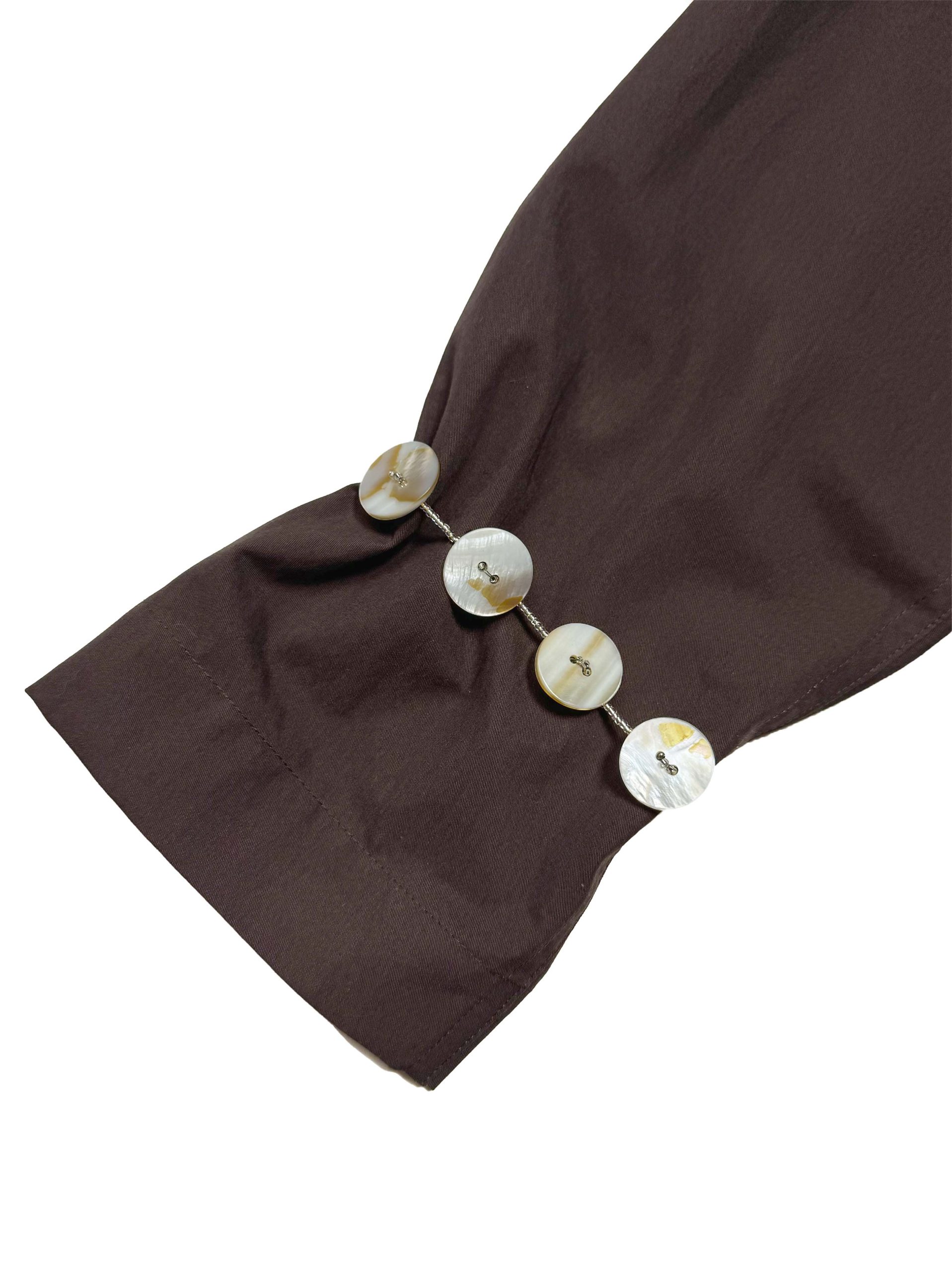 BUTTON COAT BROWN - Image 6