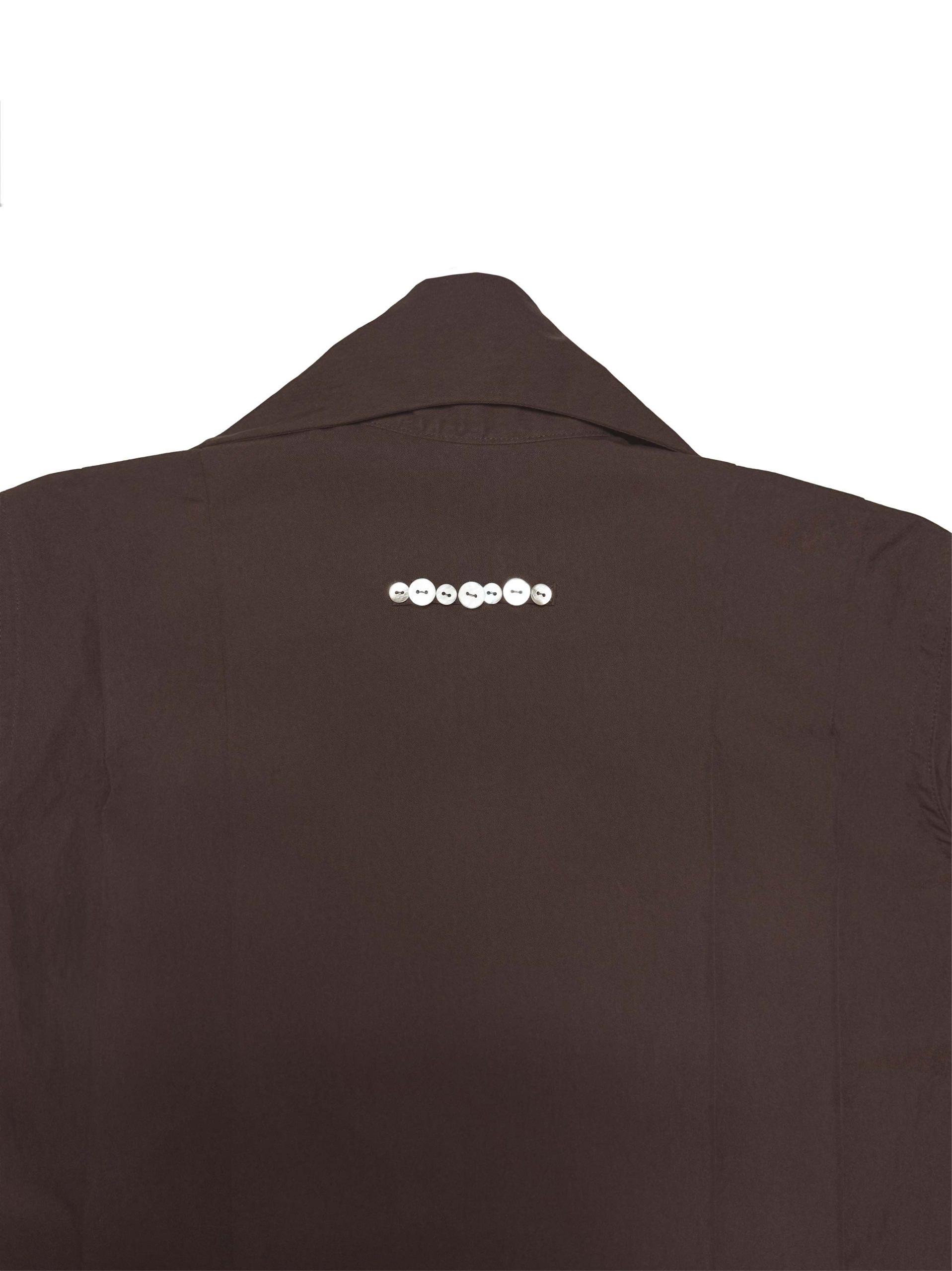 BUTTON COAT BROWN - Image 7