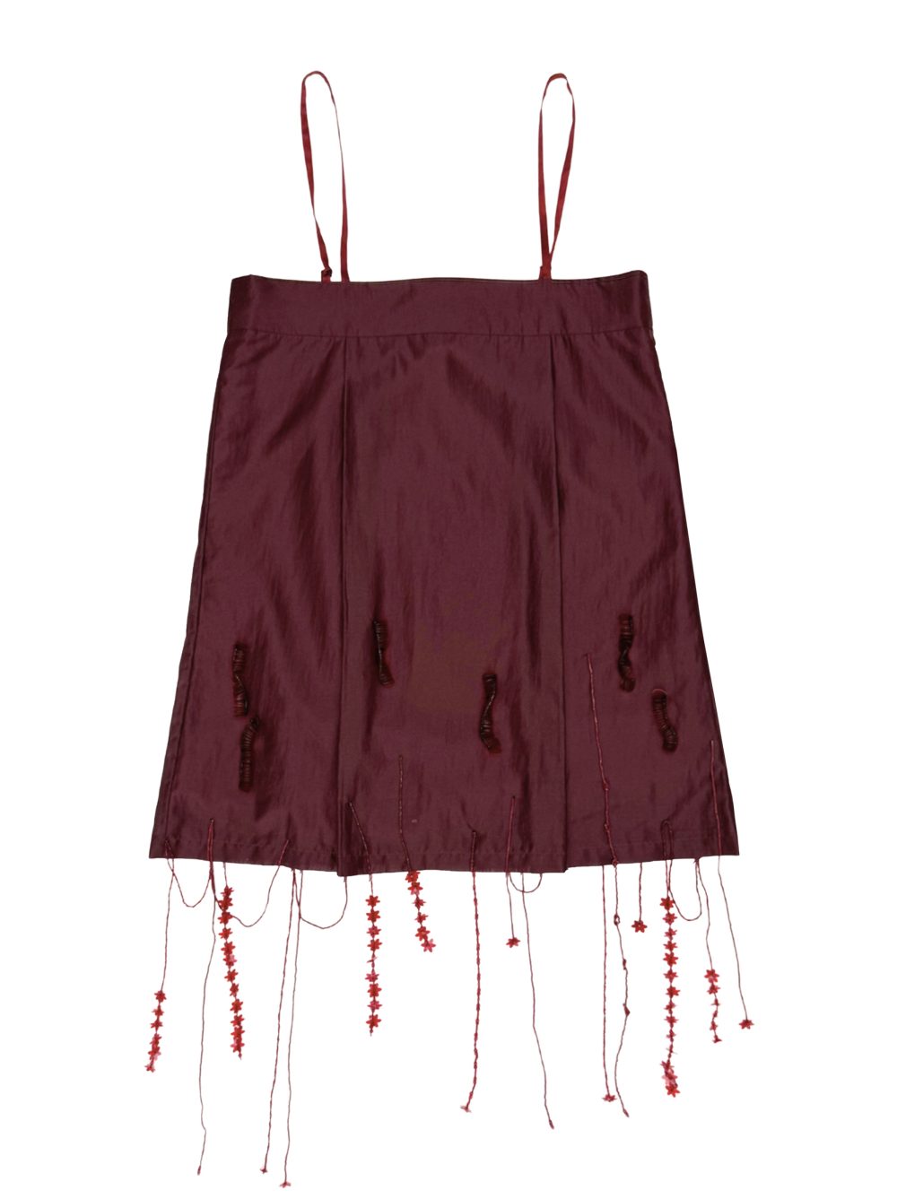 FALL SLIP DRESS RED