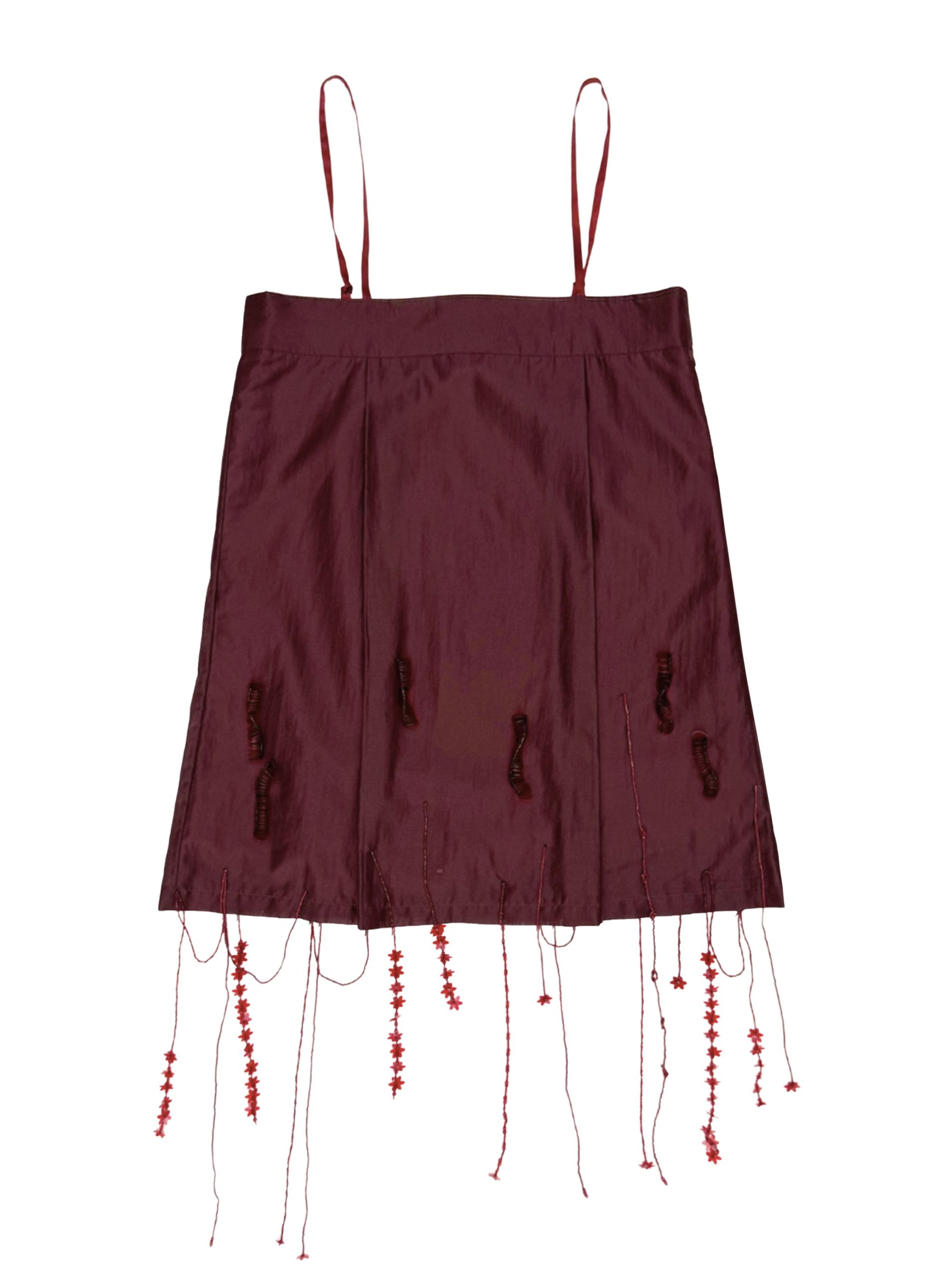 FALL SLIP DRESS RED